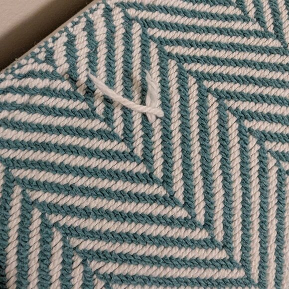 Bates Maine Heritage Weavers Cotton Herringbone Blanket Sage Green Full/Queen - Picture 7 of 12